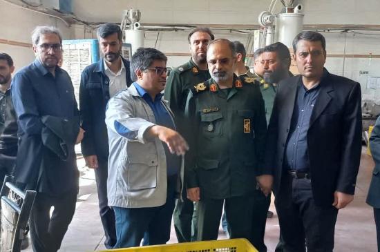 بازدید های دوره ای از واحد های صنعتی توسط سردار موحد فرمانده سپاه علی بن ابیطالب(ع)